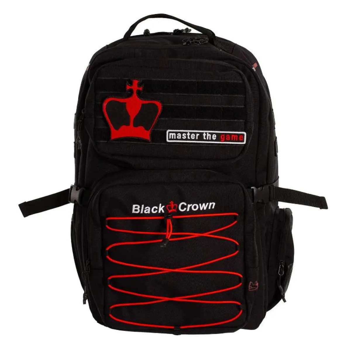 Black Crown Spartan Black Red Backpack