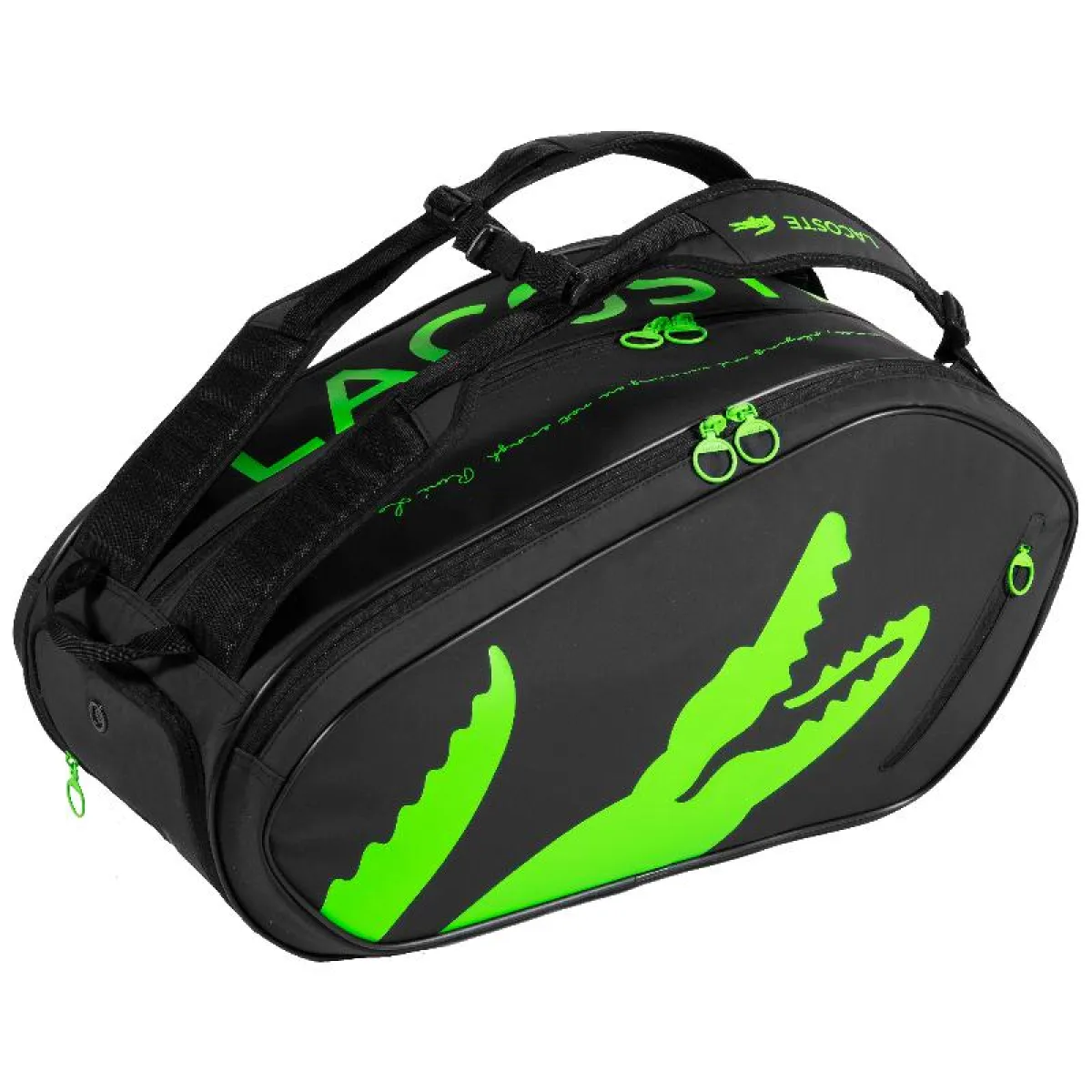 Lacoste L Black Green Padel Bag